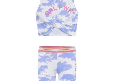 Παιδικό σετ 2 τεμάχια tie dye με τύπωμα για κορίτσι | BLUE DREAM - Energiers - 